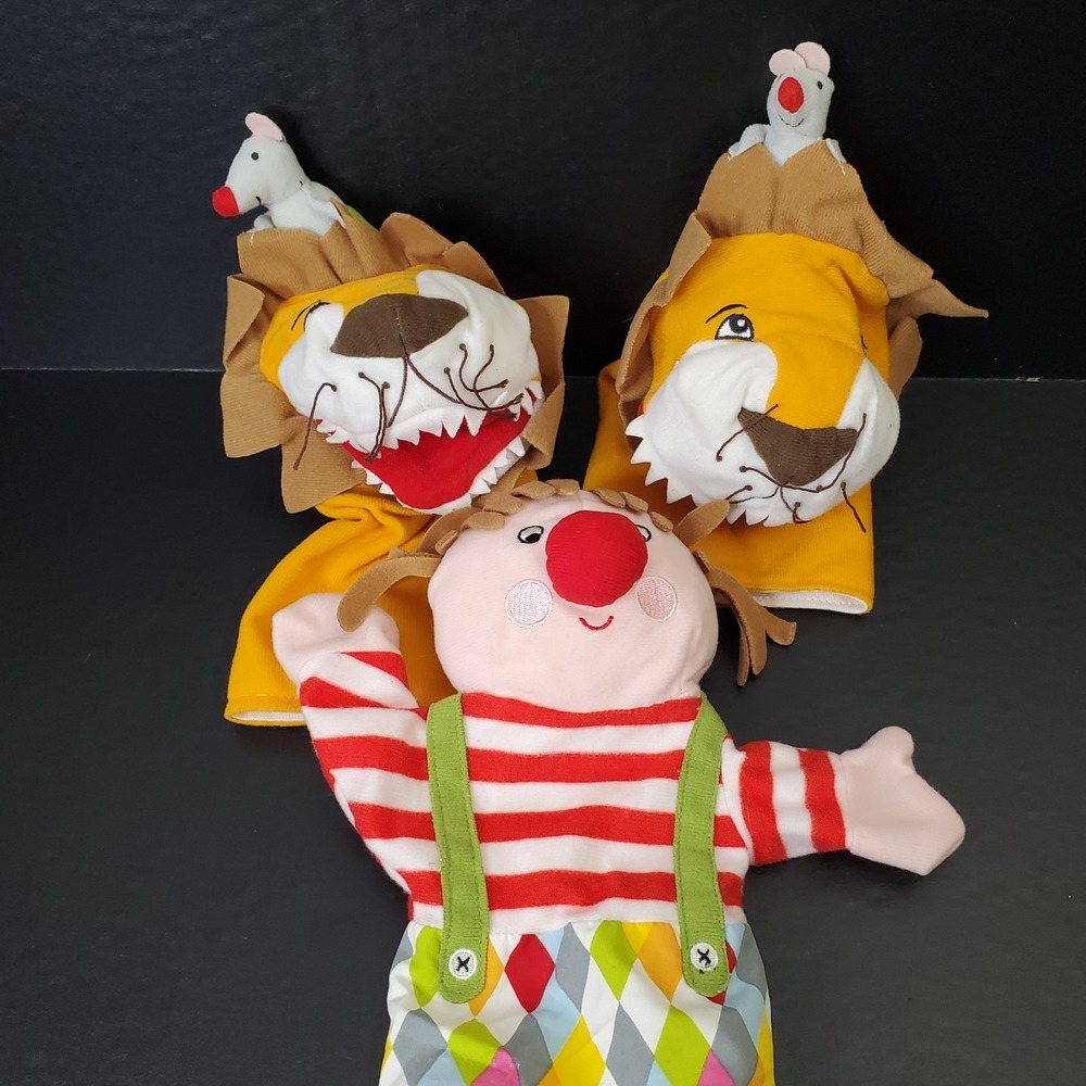 IKEA Circus Hand Puppets - 2‎ Lions, 1 Clown